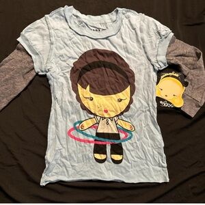 New Gwen Stefani Harajuku Lovers Little Girls Toddler Hula Hoops Shirt 4T